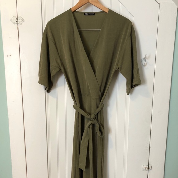 Zara Wrap Dress Size Small - Picture 3 of 7